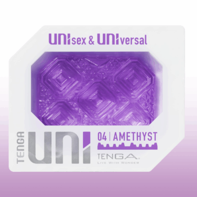 UNI Amethyst sleeve super‑stretch in elastomero con texture a quadrati