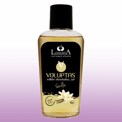 Luxuria Voluptas Vanilla – Gel da Massaggio Comestibile 100 ml | Gusto Vaniglia e Effetto Riscaldante